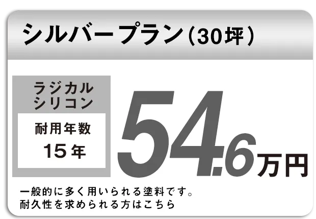 外壁塗装シルバープラン(ラジカル・シリコン)　54万.8円