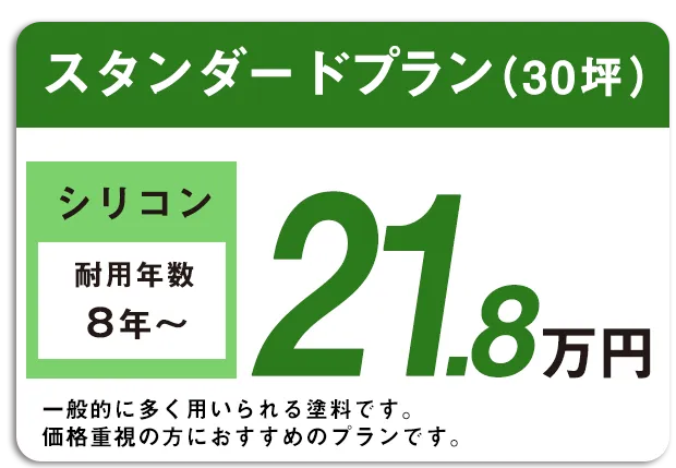 屋根塗装スタンダードプラン(シリコン)　21.8万円